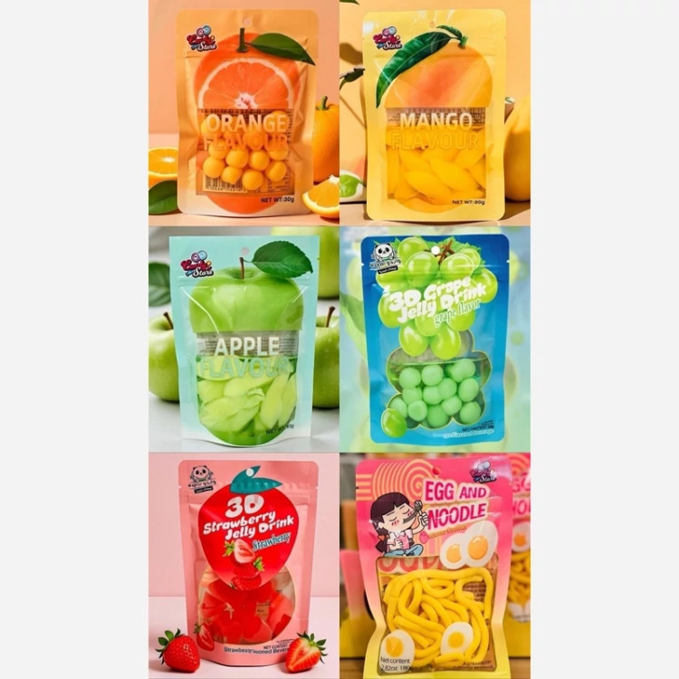 پاستیل خیس عمده وارداتی کارتن 10بسته24عددی