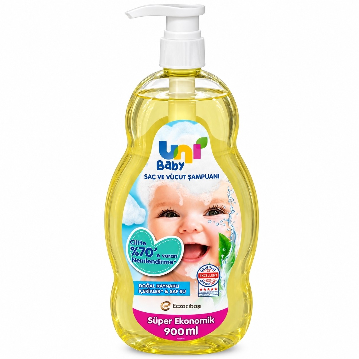 شامپو سر و بدن کودک Uni Baby حجم 900 میل