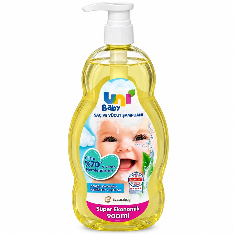 شامپو سر و بدن کودک Uni Baby حجم 900 میل