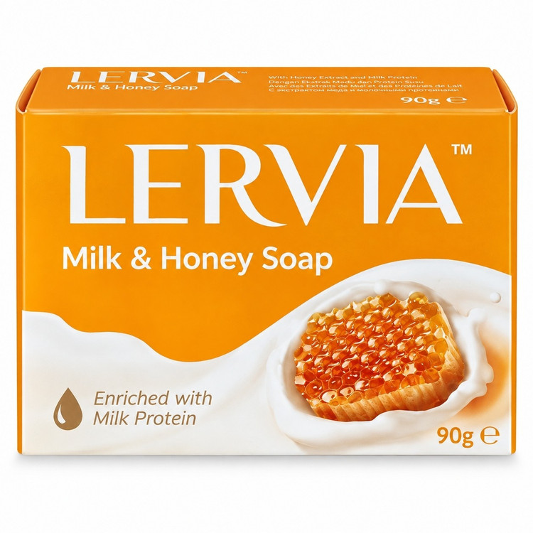 صابون شیر و عسل لرویا 90گرم LERVIA