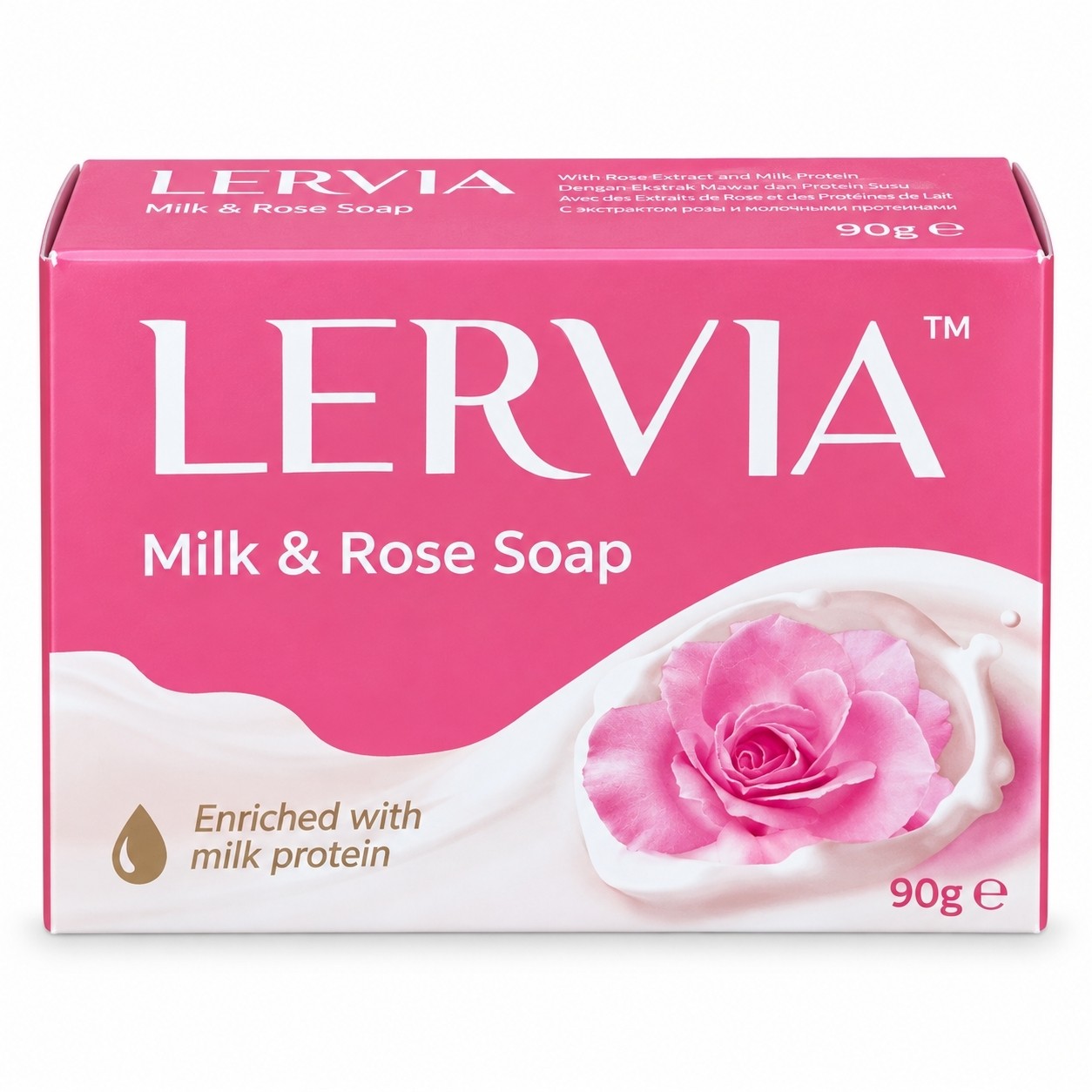 صابون شیر و گل رز لرویا 90گرم LERVIA