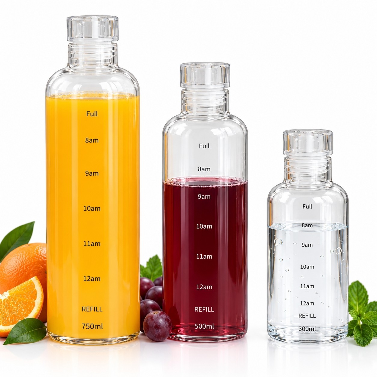 بطری پیرکس دتاکس شفاف درب دار