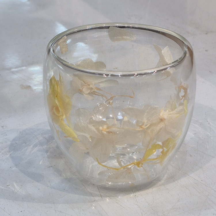 شات قهوه خوری دوجداره گلدار